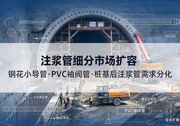 柴桑注浆管细分市场扩容，隧道钢花小导管、PVC 袖阀管、桩基后注浆管需求分化